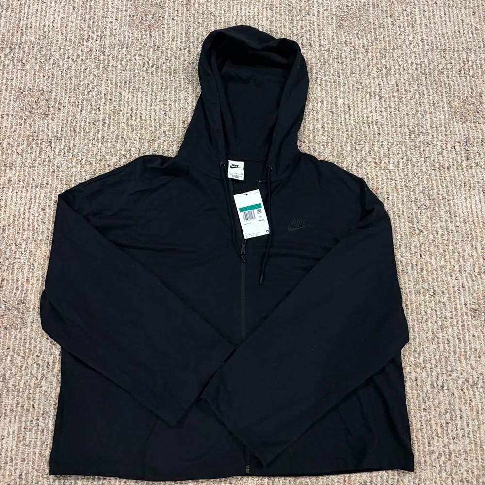 Nike Black Hooded Full-Zip Sweatshirt